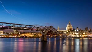 Millenium bridge and St. Pauls churchyard Millenium bridge and St. Pauls churchyard