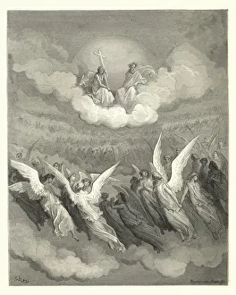 Milton's Paradise Lost - Gustave Dore - Heaven rung Milton's Paradise Lost - Gustave Dore - Heaven rung
