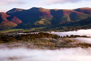 Mist over Keswick, Lake District, Cumbria, England Mist over Keswick, Lake District, Cumbria, England