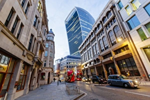 Mix of old and new architecture in the financial district of London, The United kingdom Mix of old and new architecture in the financial district of London, The United kingdom