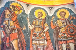 Images Dated 31st July 2014: Moldovita monastery interior frescoes