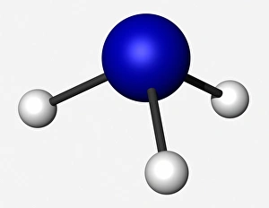 Molecular model of Ammonia, digital illustration Molecular model of Ammonia, digital illustration