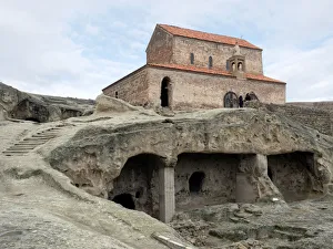 Monastery at Bronze Age settlement of Uplistsikhe, ancient cave city, Georgia Monastery at Bronze Age settlement of Uplistsikhe, ancient cave city, Georgia