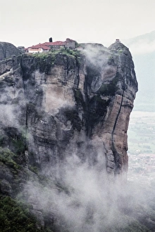 <b class=qtipBold><figcaption>Monastery of the Holy Trinity</figcaption></b><br>One of the six monasteries of the Meteora in Greece. They were built as refuges on sandstone pinnacles and cliffs, the Monastery of the Holy Trinity was built in 1475 and has been remodelled four times.<br><em>© Copyright John Phillips 2016</em> Monastery of the Holy Trinity