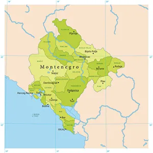 Montenegro Vector Map Montenegro Vector Map