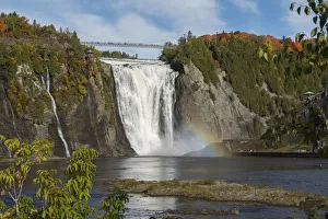 Montmorency Falls at Parc de la Chute-Montmorency in Autumn, Quebec City, Quebec, Canada Montmorency Falls at Parc de la Chute-Montmorency in Autumn, Quebec City, Quebec, Canada