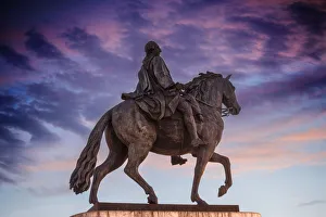 Monument to King Charles III in The Puerta del Sol Monument to King Charles III in The Puerta del Sol