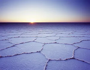 Morning light, first sunlight, Salar de Uyuni, Salt Lake, Altiplano, Bolivia Morning light, first sunlight, Salar de Uyuni, Salt Lake, Altiplano, Bolivia