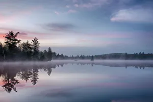 Morning reflections on Lake Durant, Adirondack Mountains, New York State, USA Morning reflections on Lake Durant, Adirondack Mountains, New York State, USA