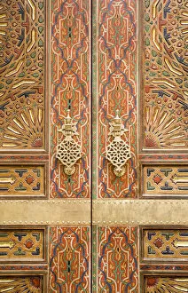 Images Dated 14th February 2007: Morrocco, Fez, Medina, decorative doors, close up