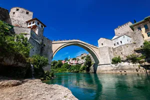 <b class=qtipBold><figcaption>Mostar Bridge</figcaption></b><br>Stari Most over the Neretva River, in Old City of Mostar.<br><em>© Copyright Kieran Stone Stoneography 2015</em> Mostar Bridge