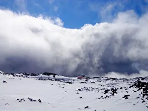 Mount Etna with cloudy skies, Sicily, Italy Mount Etna with cloudy skies, Sicily, Italy