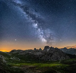 Mountain panorama in the Italy at the night time. Beautiful natural landscape in the Mountain panorama in the Italy at the night time. Beautiful natural landscape in the