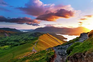 Images Dated 16th June 2012: Mountain sunrise. Lake District National park. UK