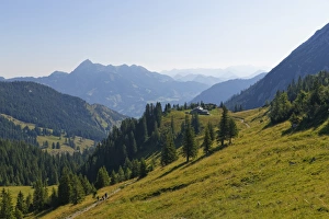 Mt Taubensteinhaus, Mt Wendelstein on the left at the back, Spitzingsee lake area Mt Taubensteinhaus, Mt Wendelstein on the left at the back, Spitzingsee lake area