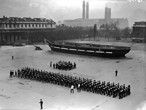 <b class=qtipBold><figcaption>Naval Parade</figcaption></b><br>April 1929: The Royal Hospital School rehearsing for the Royal Tournament at Greenwich. (Photo by Fox Photos/Getty Images) Naval Parade
