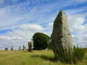 Neolithic henge monument in Avebury Neolithic henge monument in Avebury