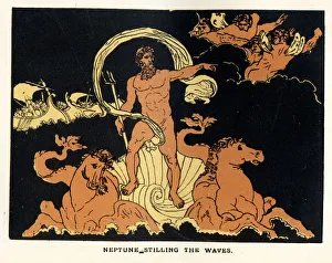 <b class=qtipBold><figcaption>Nepture stilling the waves</figcaption></b><br>Nepture stilling the waves a scene from Virgil's Aeneid.<br><em>© duncan1890</em> Nepture stilling the waves