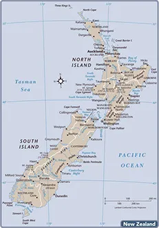 New Zealand country map
