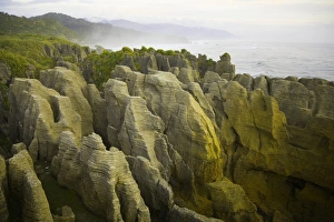 New Zealand, South Island, West Coast, Punakaiki Rocks, elevated view New Zealand, South Island, West Coast, Punakaiki Rocks, elevated view