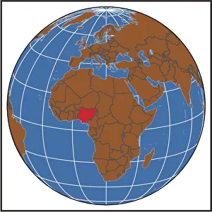 Maps Gallery: Nigeria locator map