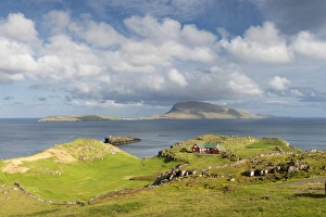 Nolsoy Island, viewed from Hoyvik on Streymoy, Faroe Islands, Denmark Nolsoy Island, viewed from Hoyvik on Streymoy, Faroe Islands, Denmark