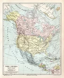 Maps Gallery: North America political map 1895