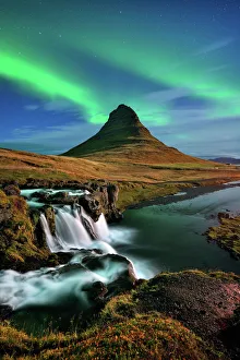 Related Images Gallery: Northern Lights above Iceland Kirkjufell mountain