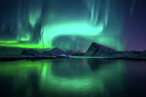 Top Sellers - Art Prints Gallery: Northern Lights over the Lofoten Islands in Norway