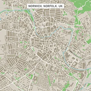 Norwich Norfolk UK City Street Map Norwich Norfolk UK City Street Map