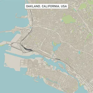 Oakland California US City Street Map