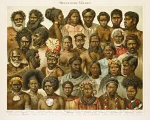 Melanesia Gallery: Oceanic People Chromolithograph 1896
