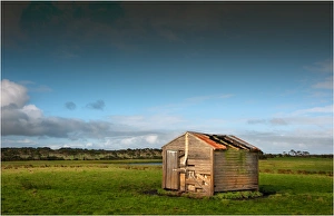 Old and abandoned farm hut in the rurals of King Island, Bass Strait, Tasmania, Australia Old and abandoned farm hut in the rurals of King Island, Bass Strait, Tasmania, Australia