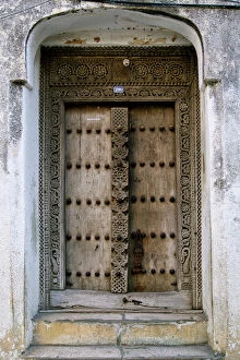 Related Images Collection: Old Arab-Style Door, Zanzibar, Tanzania