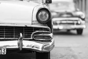 Front of old car on street of Havana, Cuba Front of old car on street of Havana, Cuba