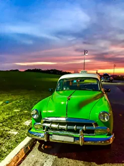 Old classic car is still widely use in Havana city, Cuba