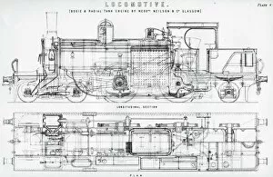 Locomotive Collection: Old fashioned steam train locomotive