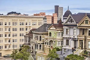 Old houses in Alamo Square, known as the Painted Ladies, San Francisco, California Old houses in Alamo Square, known as the Painted Ladies, San Francisco, California