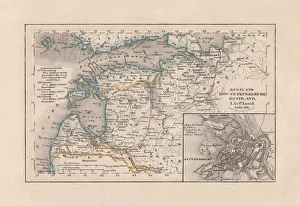 Old map of Russia and the Baltic States, published 1857 Old map of Russia and the Baltic States, published 1857