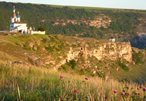 Old Orhei (Orheiul Vechi) with orthodox church Old Orhei (Orheiul Vechi) with orthodox church