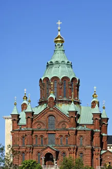 Orthodox Uspensky Cathedral, brick building, Helsinki, Finland, Europe Orthodox Uspensky Cathedral, brick building, Helsinki, Finland, Europe