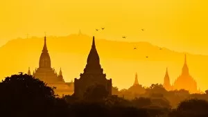 Images Dated 9th October 2014: Pagoda field in bagan myanmar