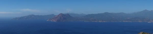 Panorama on the Calanques and Golf of Porto Area, France Panorama on the Calanques and Golf of Porto Area, France
