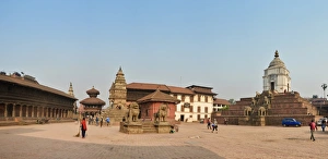 Panorama of historic Bhaktapur Durbar Square Panorama of historic Bhaktapur Durbar Square