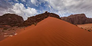 UNESCO World Heritage Gallery: Panorama of Wadi Rum desert at sunruse, Jordan