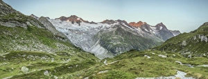 Panorama, Waxeggkees Glacier, mountain peaks, Zemmgrund valley, Ginzling, Zillertal valley, Tyrol, Austria Panorama, Waxeggkees Glacier, mountain peaks, Zemmgrund valley, Ginzling, Zillertal valley, Tyrol, Austria