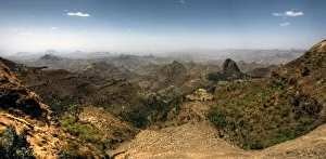 Panoramic view of Semien mountains and valleys Panoramic view of Semien mountains and valleys