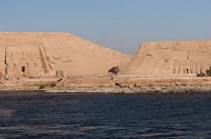 Panoramic view of the Sun Temple and the Temple of Hathor at Abu Simbel Panoramic view of the Sun Temple and the Temple of Hathor at Abu Simbel