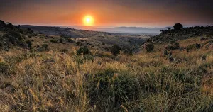 Panoramic Winter Sunset over the Magaliesberg Mountain Range, Magaliesberg, North West Province, South Africa Panoramic Winter Sunset over the Magaliesberg Mountain Range, Magaliesberg, North West Province, South Africa