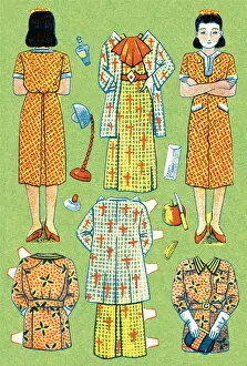 Images Dated 8th August 2003: Paper Doll Woman